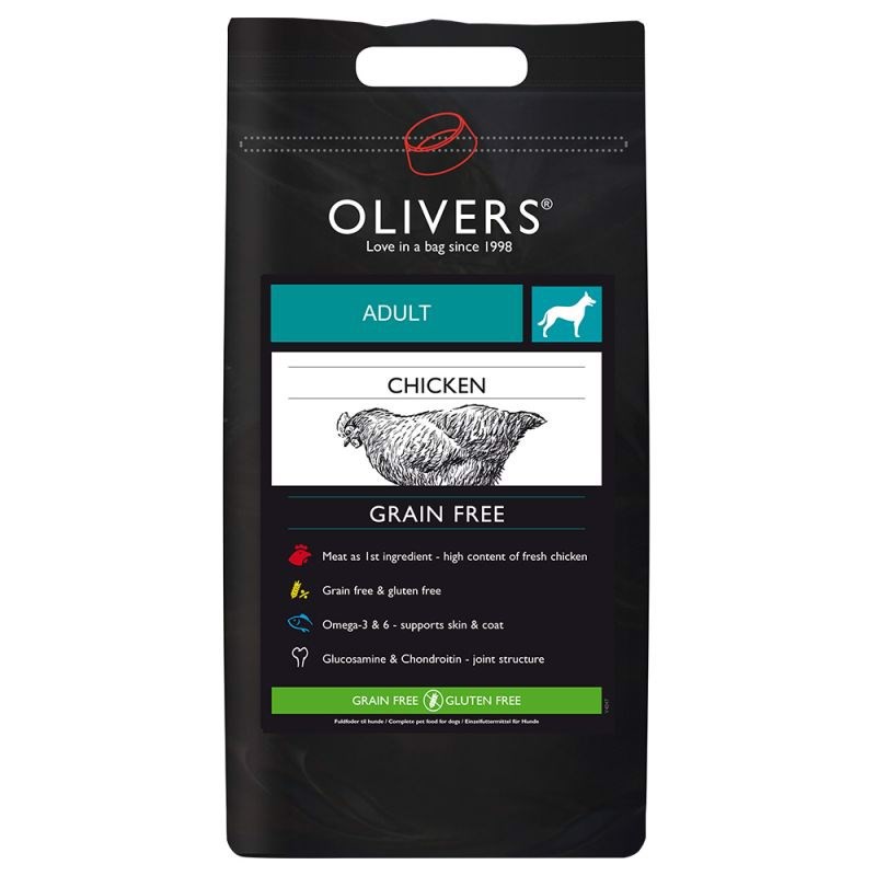 Olivers Adult Lamb Medium Breed Grain Free, 12 kg