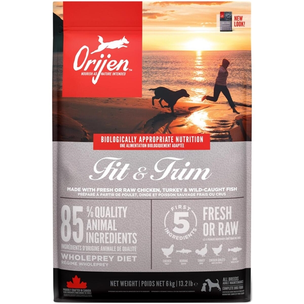 Orijen Fit & Trim slankefoder med fjerkræ og fisk, 6 kg