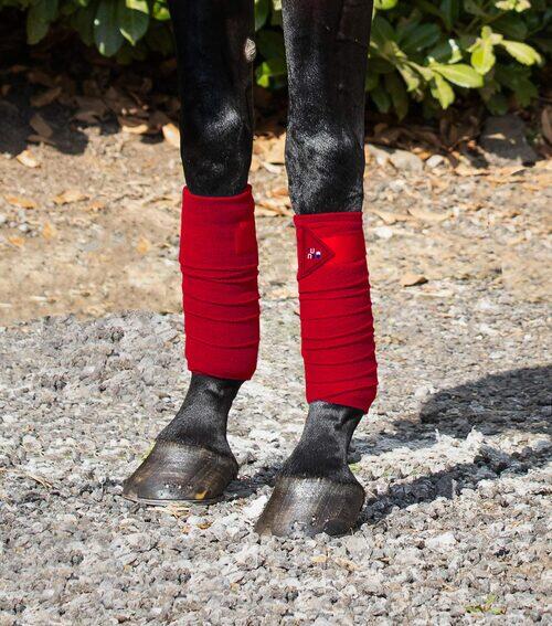 Premier Equine Polo Fleece bandager - Rød