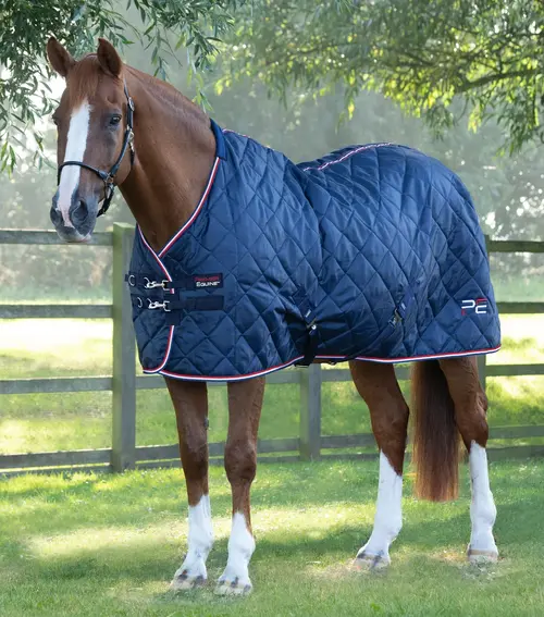 Premier Equine Tuscan stalddækken 100g - Navy - 5,0  115cm
