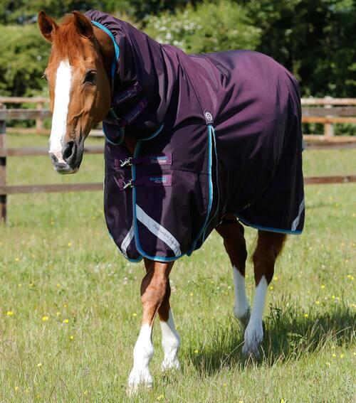 Premier Equine Buster Storm 100g dækken med hals - 5,0" - 115cm, Lilla