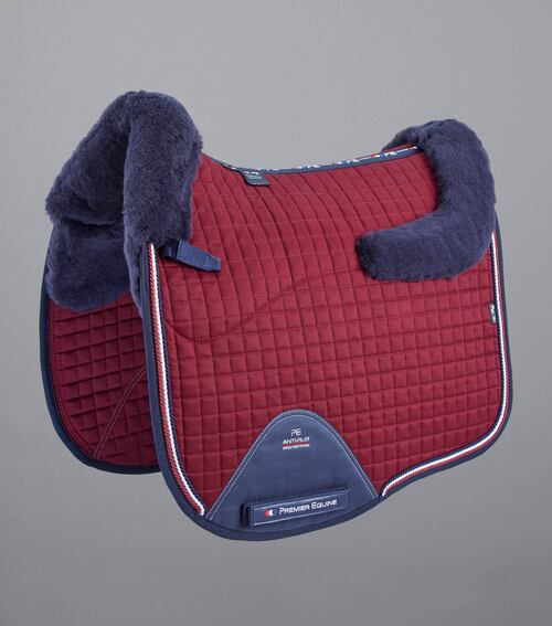 Premier Equine European CC Merino dressurunderlag - Burgundy/Navy