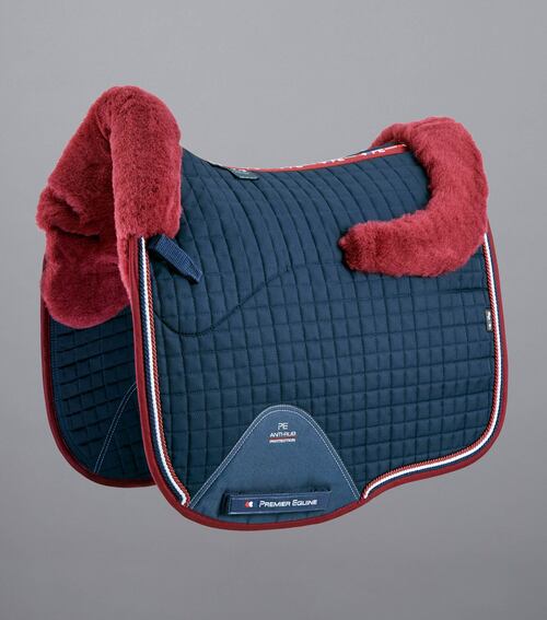 Premier Equine European CC Merino dressurunderlag - Navy/Burgundy