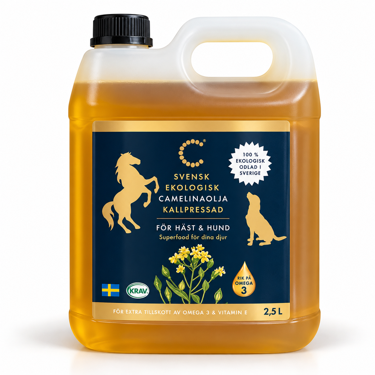 Camelina olie økologisk - 2,5 Liter