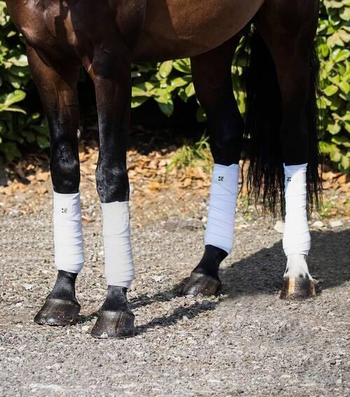 Premier Equine Polo Fleece bandager - Hvid