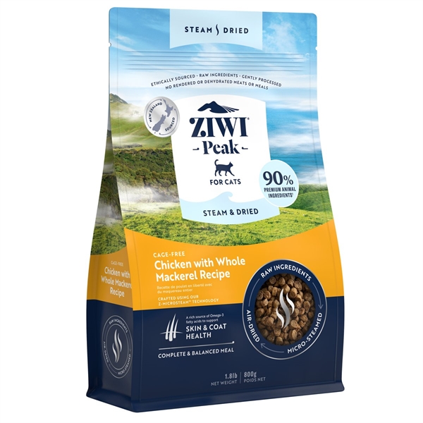 ZiwiPeak Cat Steam & Dried, Chicken, 800g