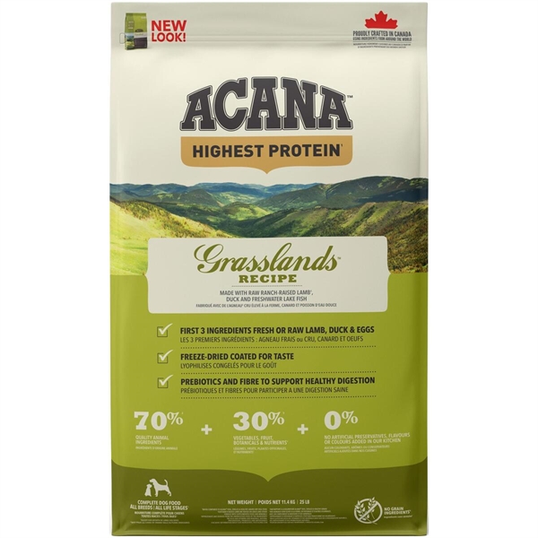 Acana Grasslands hundefoder (fås i 4 størrelser)