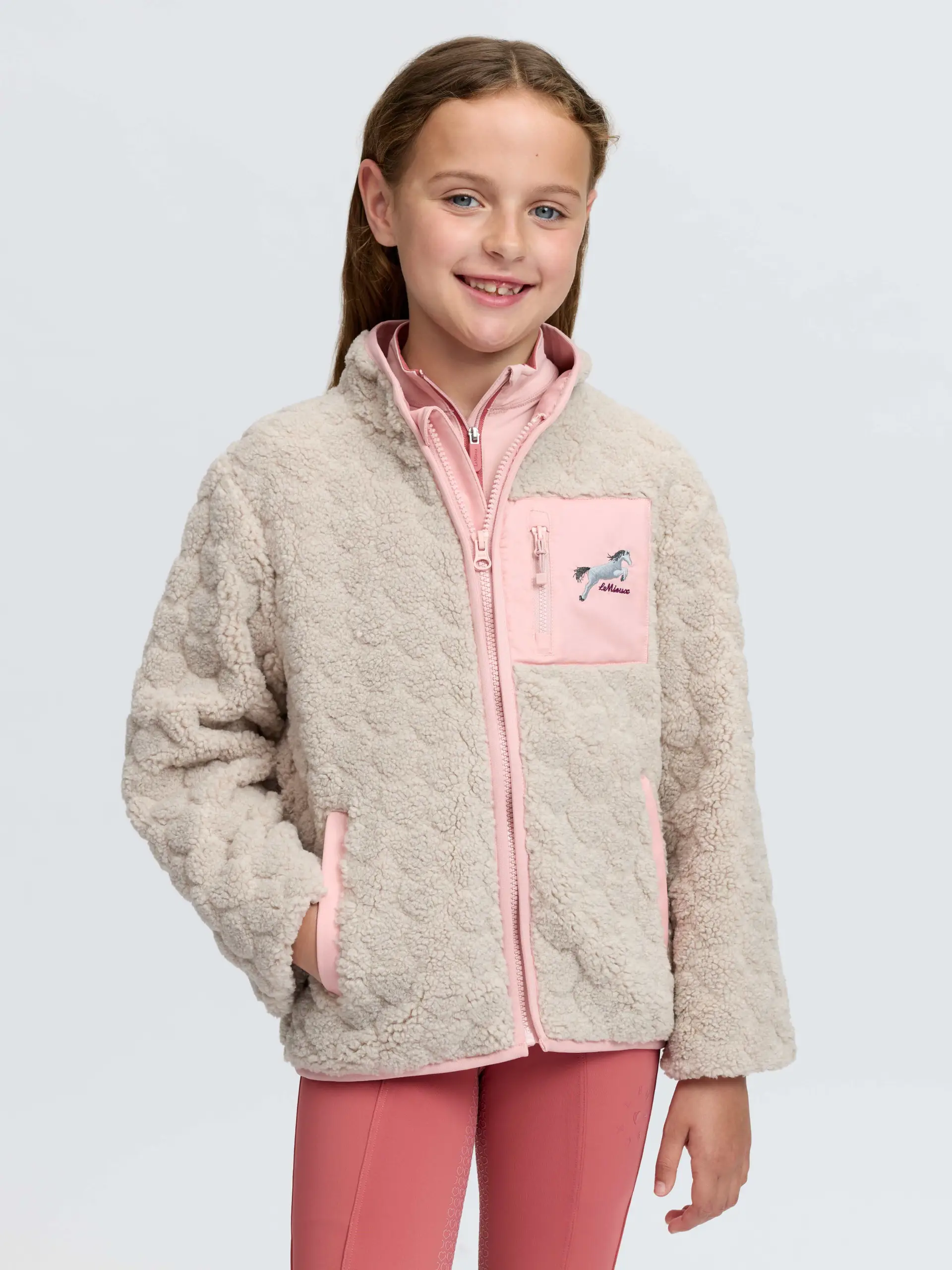 LeMieux Mini Thora Heart fleecejakke - 3-4 år